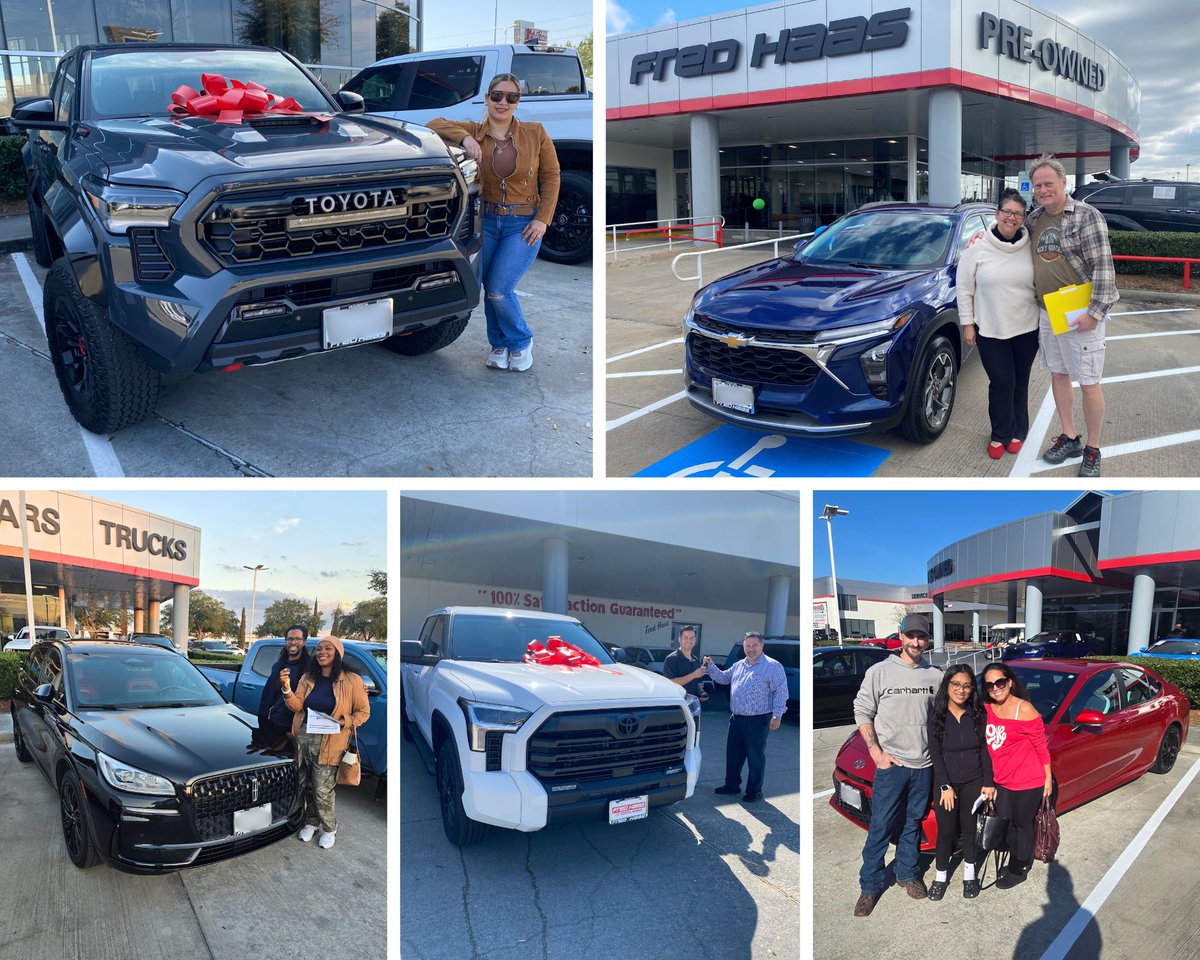 fredhaastoyota's tweet image. 😄 Congrats on your new ride from Fred Haas Toyota World! Enjoy the adventure ahead. Congrats! 🎉 Aniurka Z.V., Christopher C., Cole W., David S., James S., Jerome S., Kenney N., Mailebis C.R., Mary G., and Melva R. #HappyCustomers #Houston #SpringTX