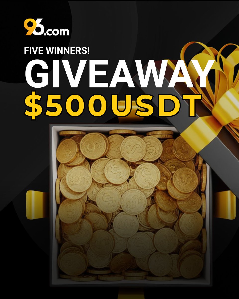 💸$500 Community Giveaway!
🎁5 winners - $100 USDT each 

To enter:
👉Follow me, <a href="/96official/">96.com</a> &amp; <a href="/WinifyGG/">Winify</a> 
👉Retweet 

⏰Rolls on Friday 13th

👇 Check comments to see how you can enter more than once via participating other creators.