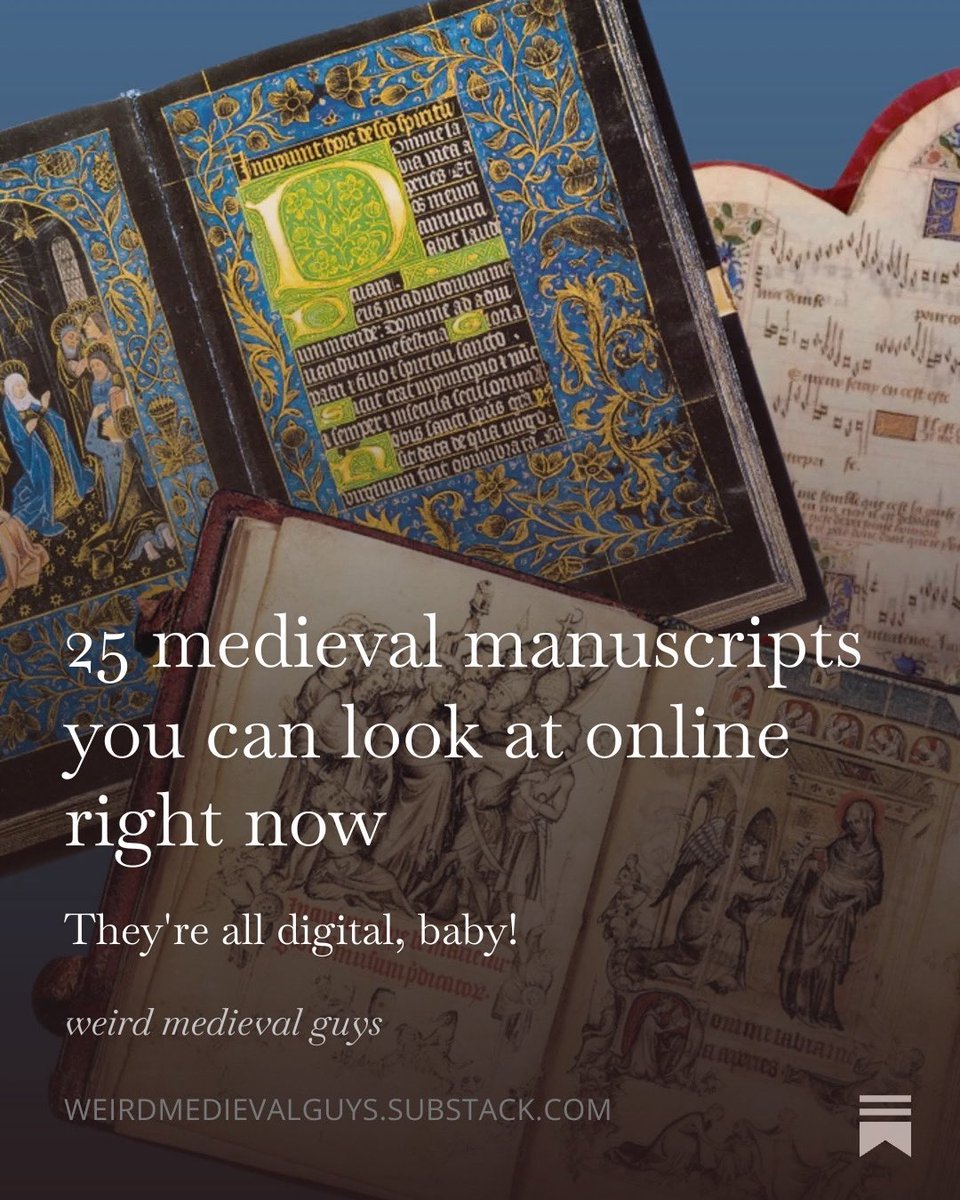 made a list of 25 fun medieval manuscripts you can browse online!!!! open.substack.com/pub/weirdmedie…