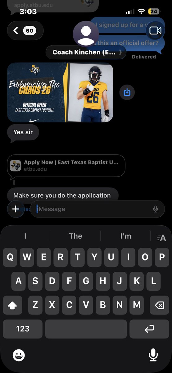 79sackscobee's tweet photo. #AGTG after a great conversation with coach @kinchen_donald I am blessed to receive my third offer from east Texas Baptist university @CoachGCoop @BTW_Lions @Davis1_coach https://t.co/mBk4qdBE40