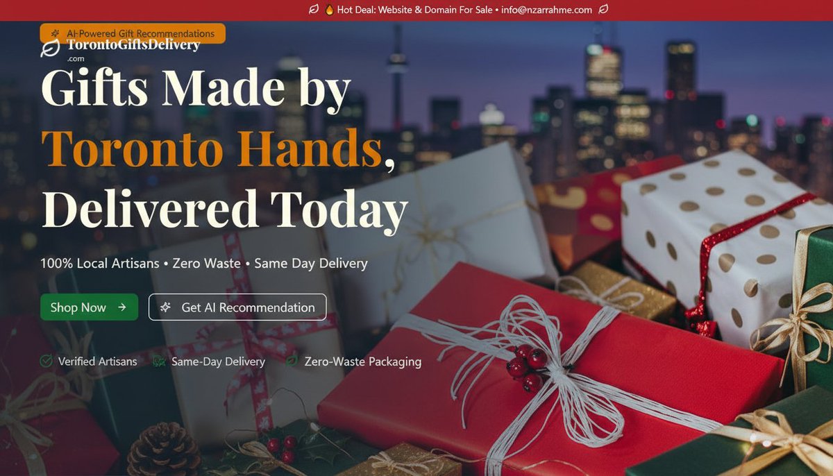 TGiftsDelivery's tweet photo. In digital business, the right domain is your storefront.

https://t.co/bYSPX210t8
Professional. Direct. Market-specific.

Ideal for entrepreneurs or agencies targeting Toronto. https://t.co/d3cepPBVmD