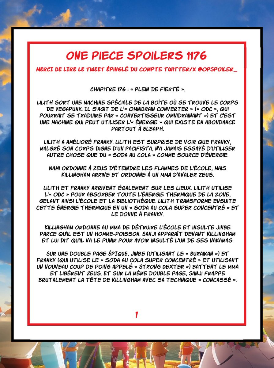 One Piece Spoils tweet media