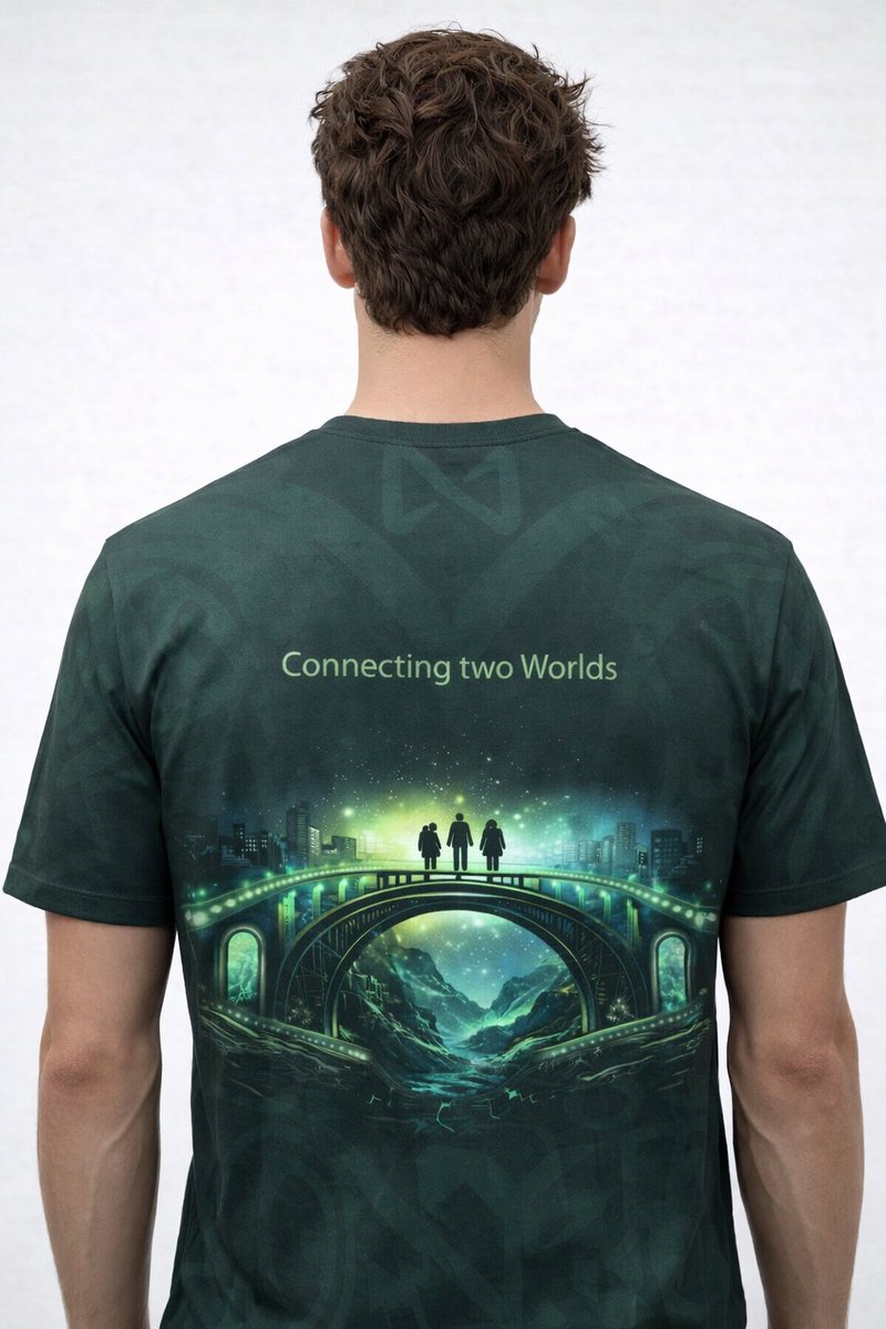 adrenaltrades's tweet image. Bridging Web2 and Web3 in style 🌉💚

A bold, futuristic design in NEAR’s signature green, symbolizing the connection between technology and people. Clean, hyper-realistic, and built to represent true digital accessibility.

@NEARProtocol @nearmerch 

#merch #merchdesign