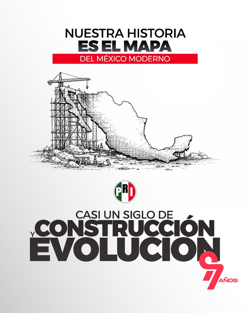 El PRI cumple 97 años de historia siendo parte de las decisiones que han marcado el rumbo del país. Con carácter, visión y lealtad a México seguimos presentes.
#PRIconMéxico