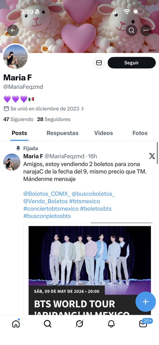 Amigos tengan mucho cuidado , es ESTAFA !! ‼️‼️

Vuelvo a decirles que así sean 100 pesos NO depositen nada . Las personas que no quieren que haya un intermediario de por medio es por que es ESTAFA !! 

Link de la estafa : x.com/mariafeqzmd?s=…