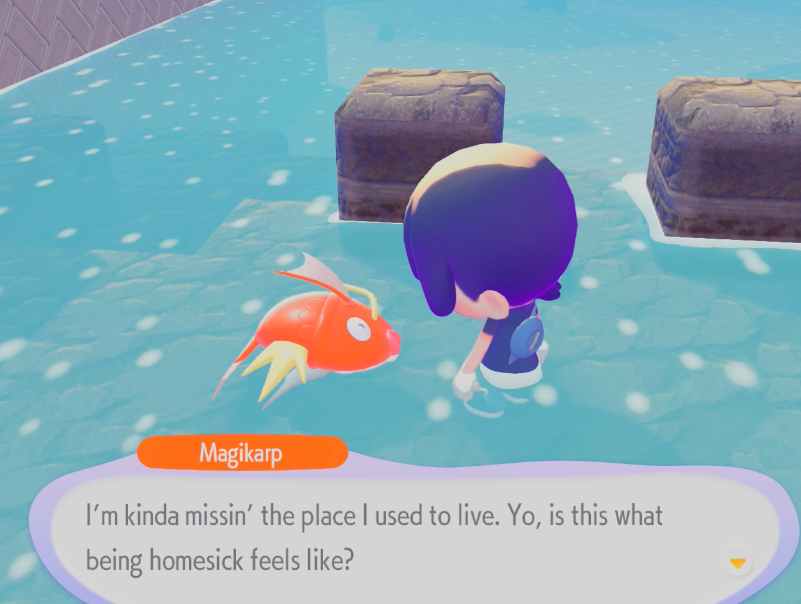 DylanDyylas's tweet photo. the amount of personality in this game is incredible

never in my life did i think a magikarp would say yo to me https://t.co/CnQO8e4T9S
