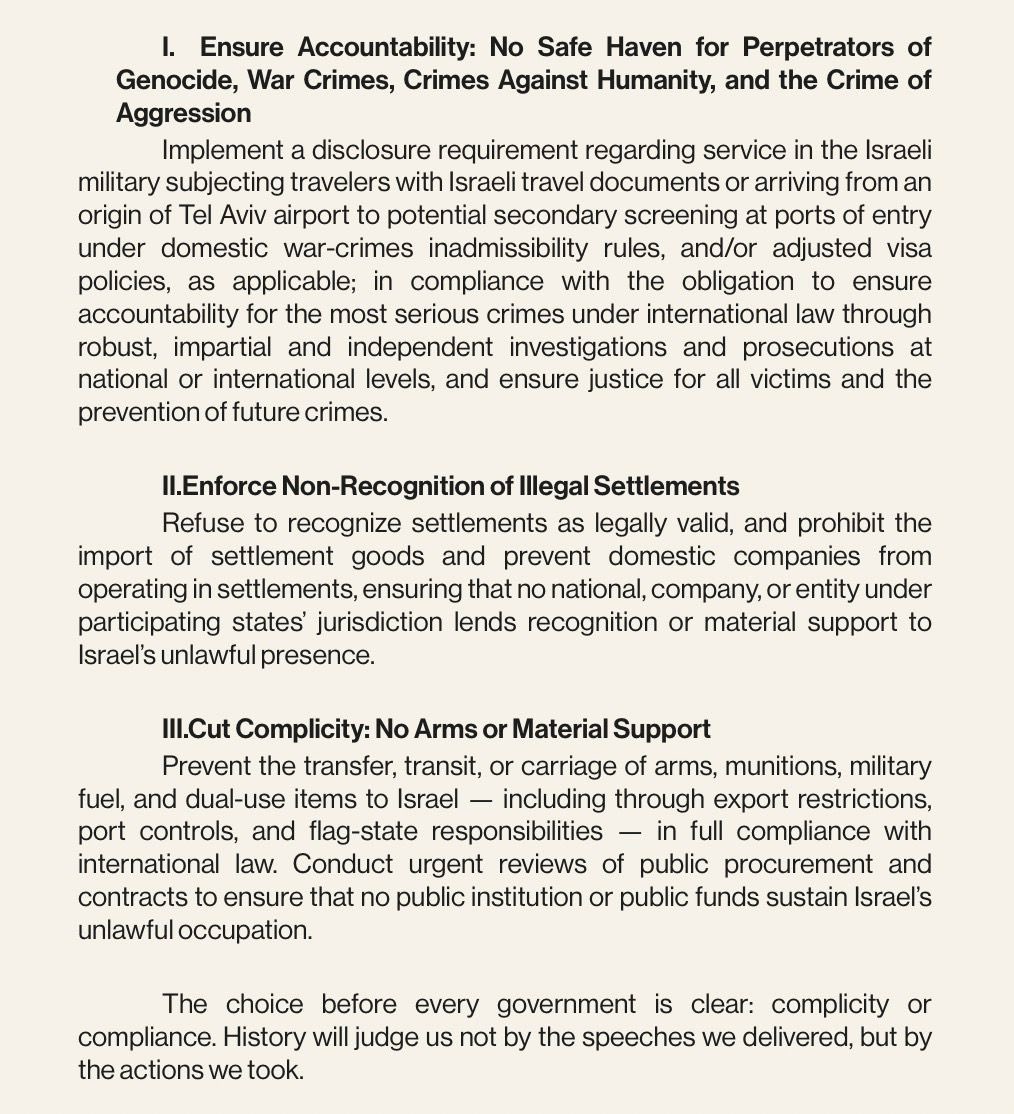 “The choice before every government is clear: complicity or compliance.”