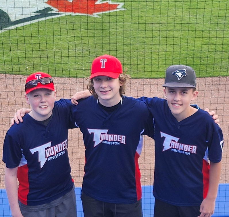 Our 14u rep players representing at the Blue Jays vs. Team Canada game yesterday at the TD Ballpark in Dunedin, Florida.
From Left to Right (Nick Manley, Colin Morkem, Owen Hewett)
Go Thunder!
Go Jays!
Go Team Canada! Good luck at the World Baseball Classic!