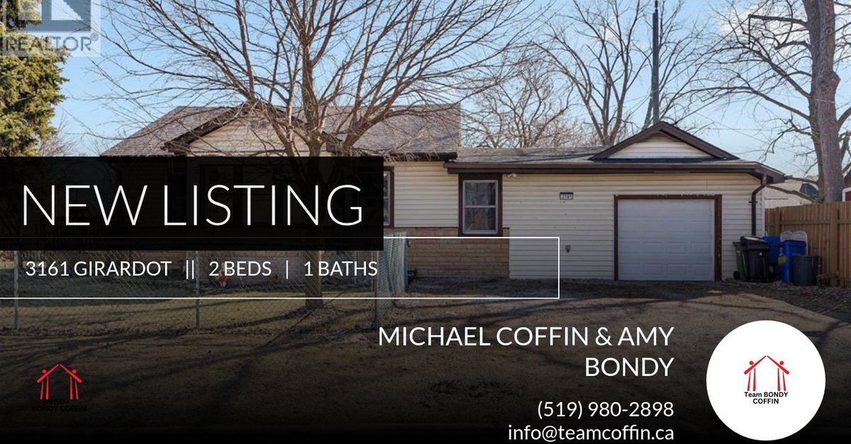 amybondy's tweet photo. 📍 New Listing 📍 Take a look at this fantastic new property that just hit the market located at 3161 Girardot in Windsor. Reach out here or at (519) 980-2898 for more information

Mike Coffin 519-980-2897
Amy Bondy 519-9... https://t.co/LrWe9GMgV0 https://t.co/hKgPZ2SDy9