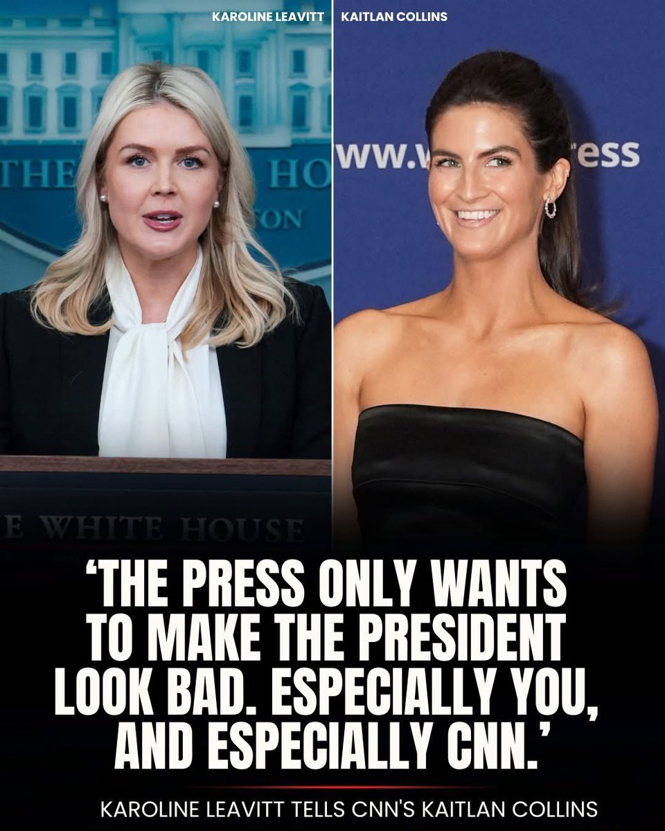 Karoline Leavitt said what millions already see. 🔥

Kaitlan Collins isn’t a journalist.

She’s a Democrat activist with a press badge. 🎥🎭
