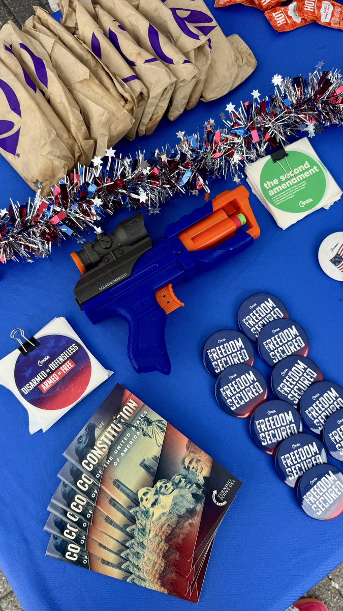 TACOS &amp; 2A 🌮🔫🇺🇸🔥

Our chapters are educating students about their Second Amendment rights and sparking open debate. We’re asking: 

Should concealed carry be allowed on college campuses?

What do you think? Let us know in the comments! 
<a href="/TPUSA/">Turning Point USA</a> <a href="/tpusastudents/">TPUSA Students</a>