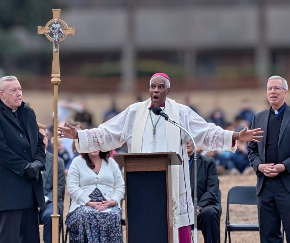 DioceseChas's tweet photo. On March 2, Bishop Fabre visited @stjneumannsc for the blessing and groundbreaking of a new church building. It was a joyful occasion with the students and staff of @sjncatholicschool and the rest of the community! 

#groundbreaking #church #stjohnneumann #columbia https://t.co/KC5g9ntX2z
