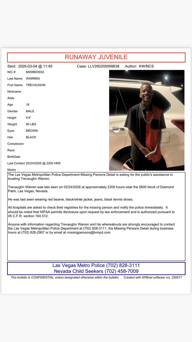 Nevada Child Seekers tweet media