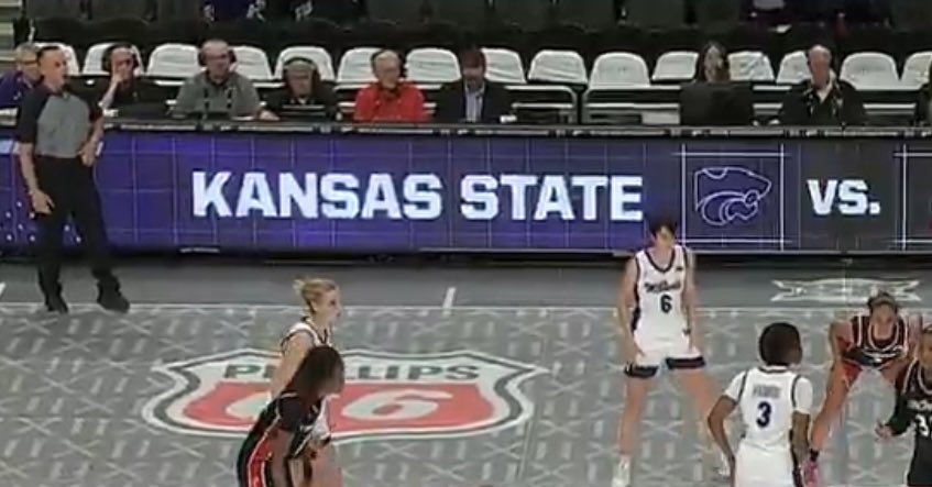 👀 The Big 8 is back?? 👀 

Note the IIX markings covering the court for the Kansas State game.