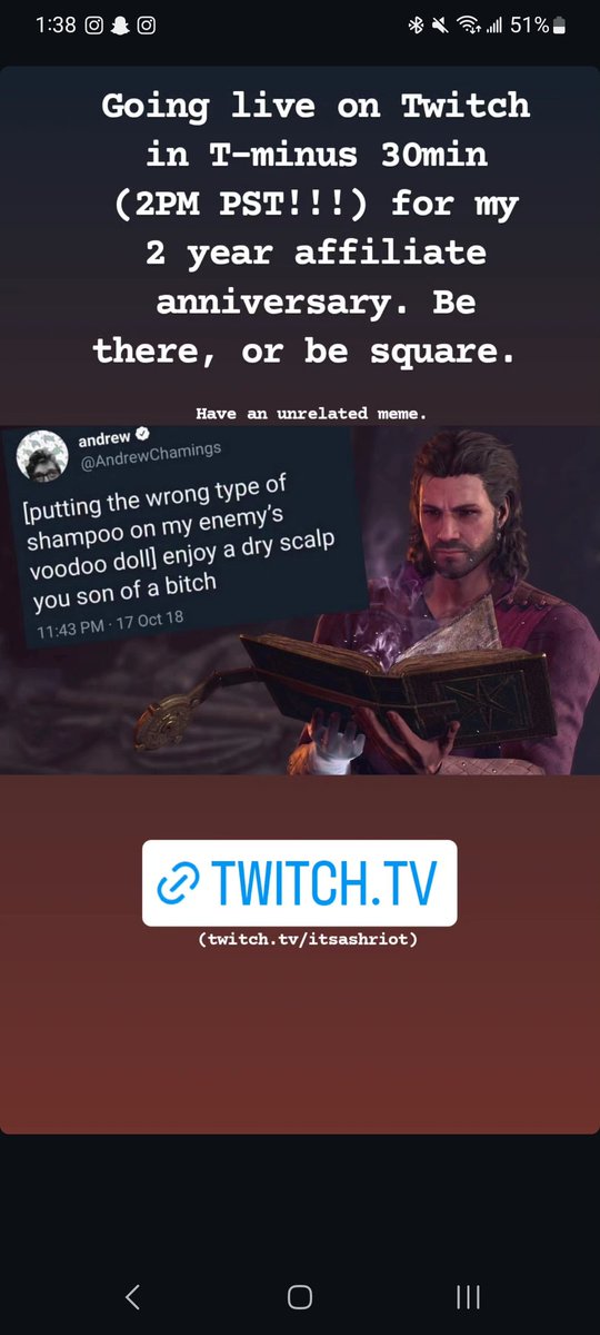 killusaki's tweet photo. Its my 2 YEAR anniversary being an affiliate with Twitch. Come celebrate. Don't do drugs. Yell at some birds. Idk, be there, or be square.

2pm PST

https://t.co/ckZxJ1Go0I https://t.co/d7guFb9wGN