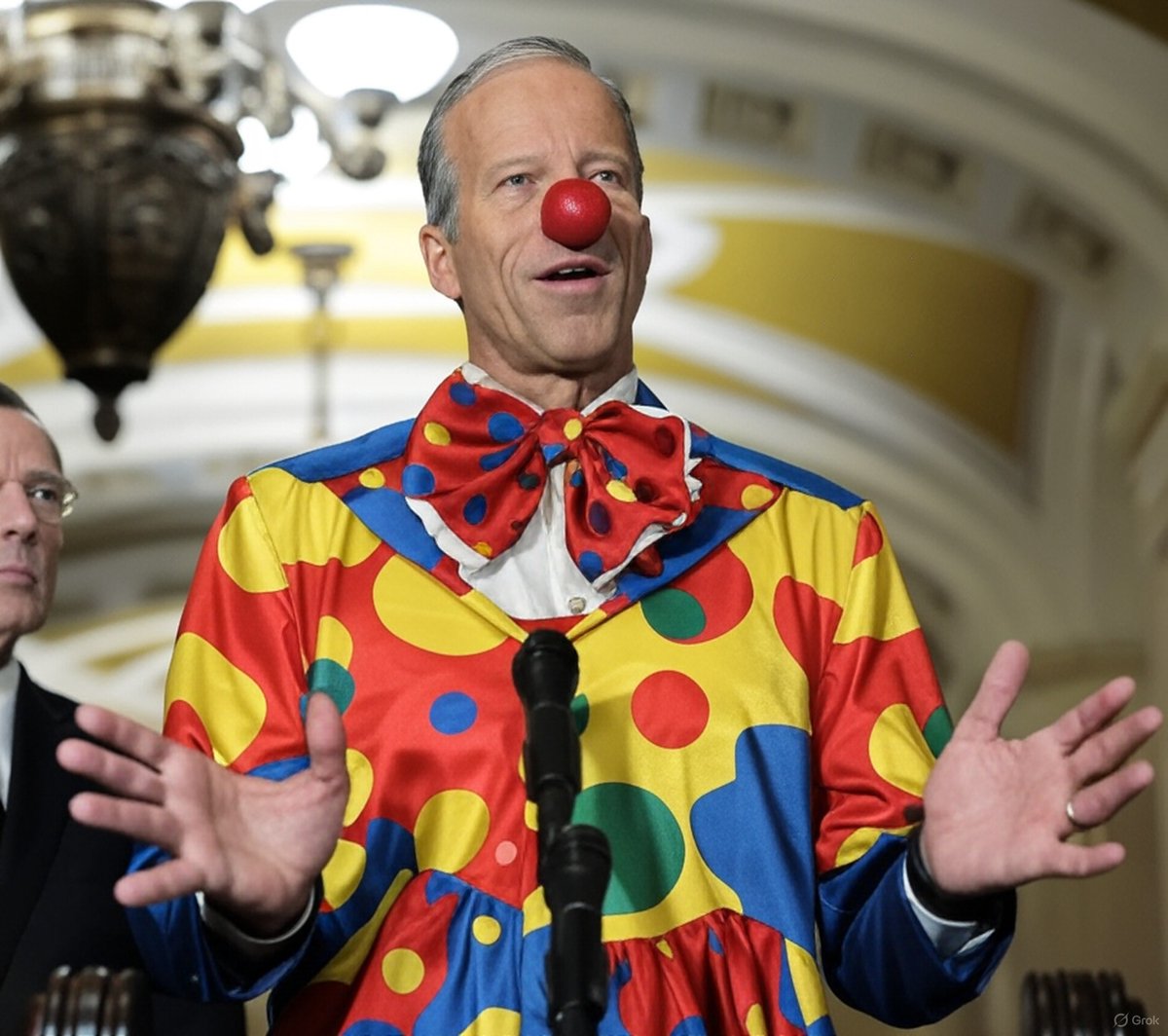 <a href="/GuntherEagleman/">Gunther Eagleman™</a> Cornyn and Thune are buddy-buddy RINOS! 

Karma bites down hard on loons like these two frauds!