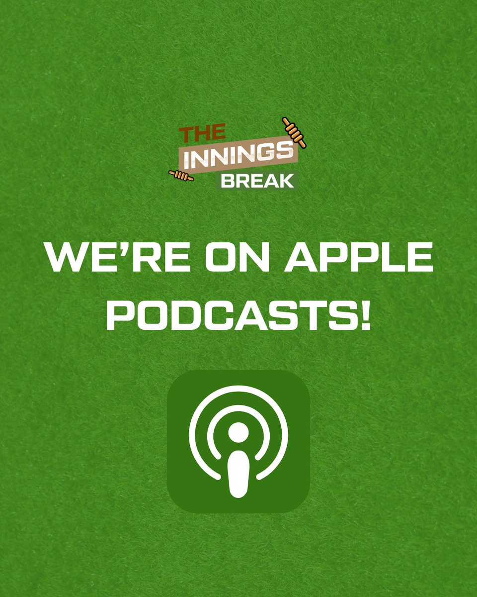 theinningsbreak's tweet photo. New listening location: unlocked 🔓

The Innings Break is officially on @ApplePodcasts !

Listen here ➡️ https://t.co/wWuWuoGWTm https://t.co/BxDR6DYFXv