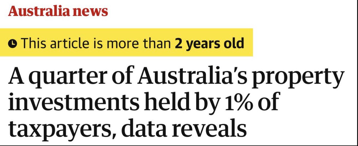 toiletpaperaus1's tweet photo. Just a reminder: 1% of property investors own 24% of all investment properties. 

It’s not the immigrants. https://t.co/vaGKszbq5V