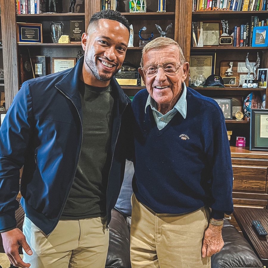 Statement from Marcus Freeman on Lou Holtz:

"We are deeply saddened to learn of the passing of Lou Holtz. Lou and I shared a very special relationship. He welcomed me to the Notre Dame family immediately, offering me great support throughout our time together. Our relationship
