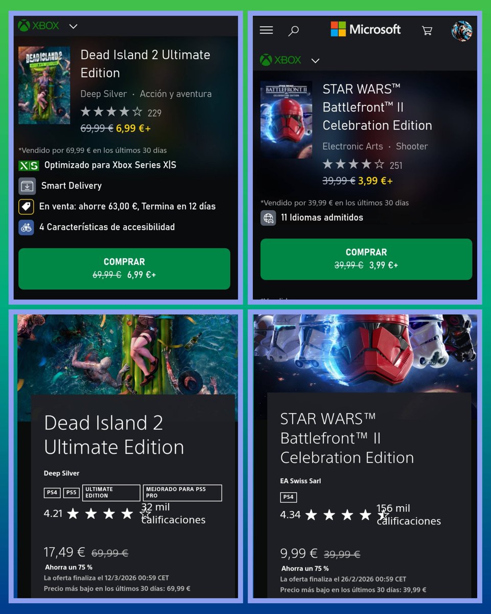 JUEGOSYDISFRUTE's tweet image. ✅ Vuelvo a poner las imágenes porque se veían mal
- Ya está pasando
 @PlayStation está monetizando a sus usuarios: Sus usuarios pagarán más por los juegos para compensar su retirada de juegos a PC 
- La exclusividad tiene precios caros
¿ Os dais cuenta ?

#PS5pro #PS5 #PS4share