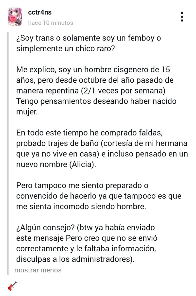 cctr4ns's tweet photo. puedes srr muchad cosas anon, a mi se me ocurre travesti pero es tu recorrido, suerte! no te guíes solo por los comentarios, averigua y conecta contigo mismx https://t.co/gMl3oGWL3C