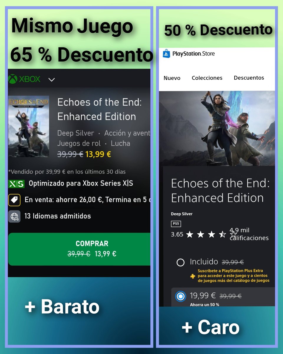 JUEGOSYDISFRUTE's tweet image. ✅ Vuelvo a poner las imágenes porque se veían mal
- Ya está pasando
 @PlayStation está monetizando a sus usuarios: Sus usuarios pagarán más por los juegos para compensar su retirada de juegos a PC 
- La exclusividad tiene precios caros
¿ Os dais cuenta ?

#PS5pro #PS5 #PS4share