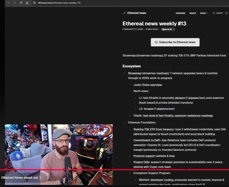 Ethereal news tweet media