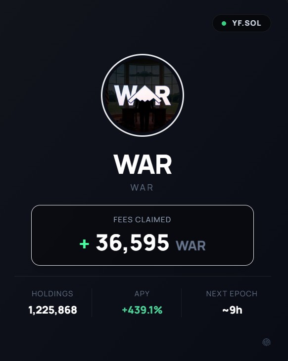 elementzofshe's tweet photo. hey mate, Just found some $WAR fees... if you’ve traded this, you definitely need to check your eligibility. 👇 1/2 https://t.co/4Bo9GcLNdR
