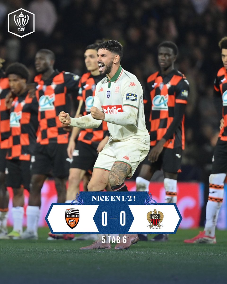 coupedefranceCA's tweet photo. 𝐍𝐈𝐂𝐄 𝐄𝐍 𝐃𝐄𝐌𝐈-𝐅𝐈𝐍𝐀𝐋𝐄 ! 🔥

Les Aiglons décrochent leur qualification après une folle séance de tirs au but 🥅

#FCLOGCN #CDFCA https://t.co/ctVMak1l5G
