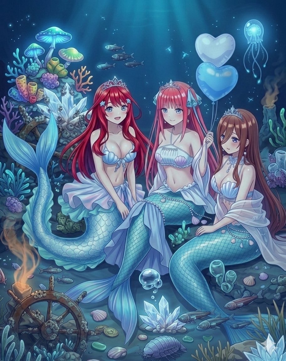DiamCrystal's tweet photo. Itsuki❤️⭐️ Nino💜🦋 Miku💙🎧 Yotsuba💚🍊 Ichika💛🎭
#itsukinakano #miku #MikuNakano #Mermaid #NinoNakano #itsuki #itsukigod #mikugod #ninogod https://t.co/D4oN5OCnqt