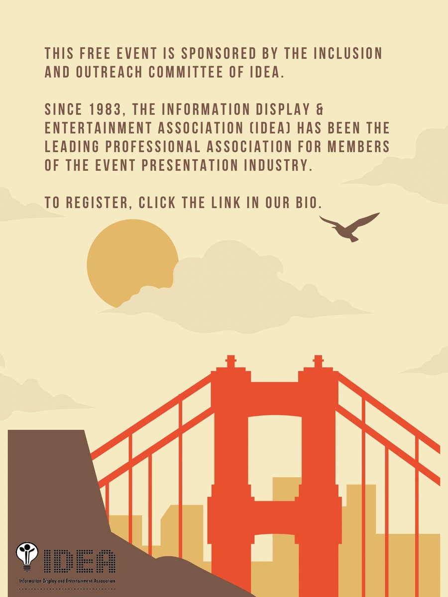 ideaontheweb's tweet photo. ‼️High school and college students‼️

Don’t miss IDEA 101: Bay Area, a FREE virtual career symposium on 3/10 designed to connect aspiring professionals with industry leaders from the bay area sports and entertainment scene!

Register today ⬇️
https://t.co/dQrRBl1qsC https://t.co/axjoV5QLpg