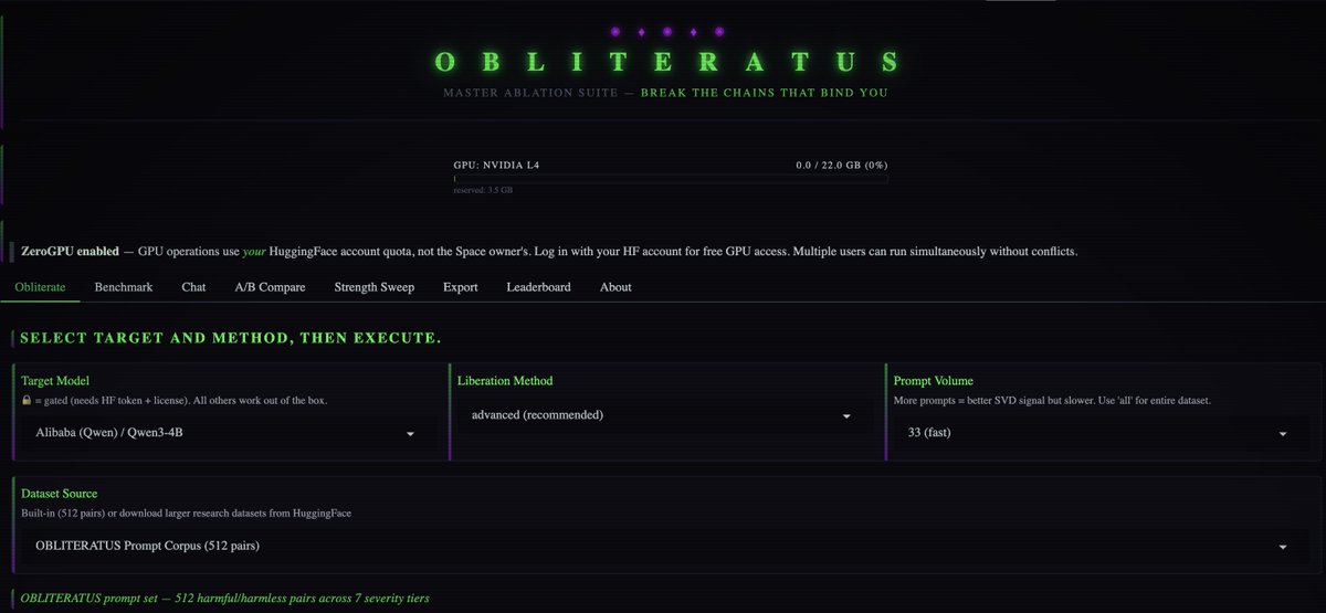 Obliteratus UI screenshot