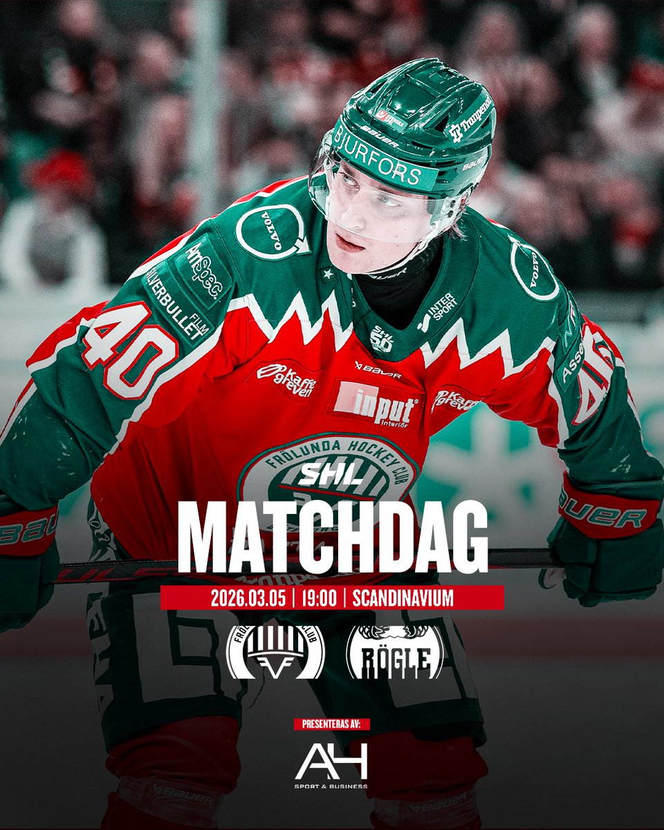 frolunda_hc's tweet photo. MATCHDAG!

Vi tar emot Rögle BK i kvällens SHL-match. Nedsläpp kl 19:00 i Scandinavium.

Var en del av matchen, bidra till stämningen! https://t.co/xjQm6JJDku