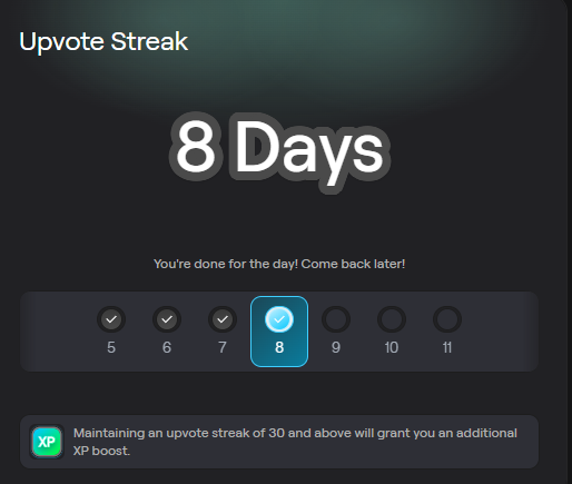 Don't forget about the Upvote Streak 
It will give you an extra boost in experience.
<a href="/AbstractChain/">Abstract</a>  ✳️✳️✳️