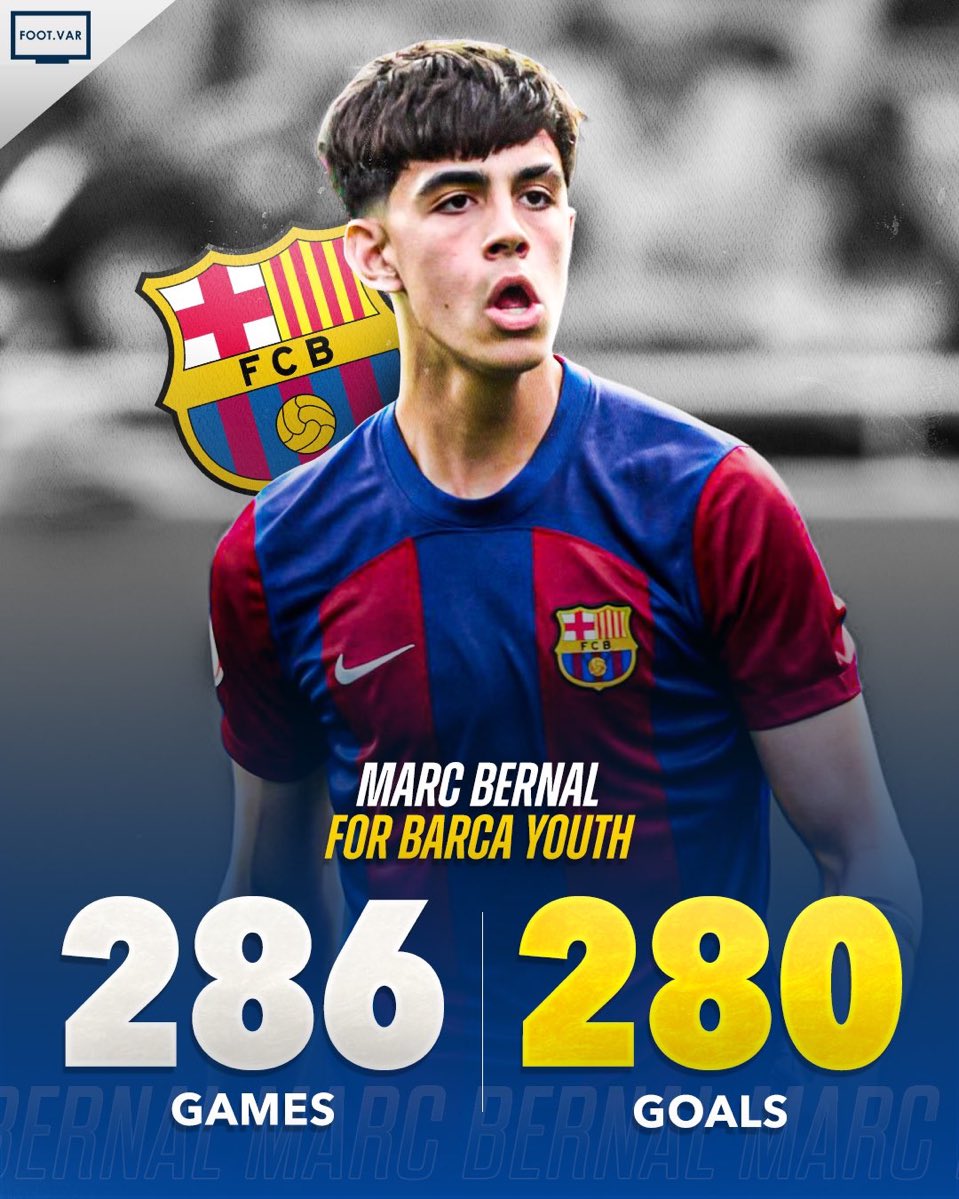 Cómo que Bernal anotó 280 goles estando en la masia siendo un mediocampista defensivo 😳😳😳