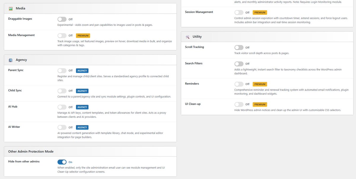 Toggle WP - One Plugin. Modular Power. tweet media