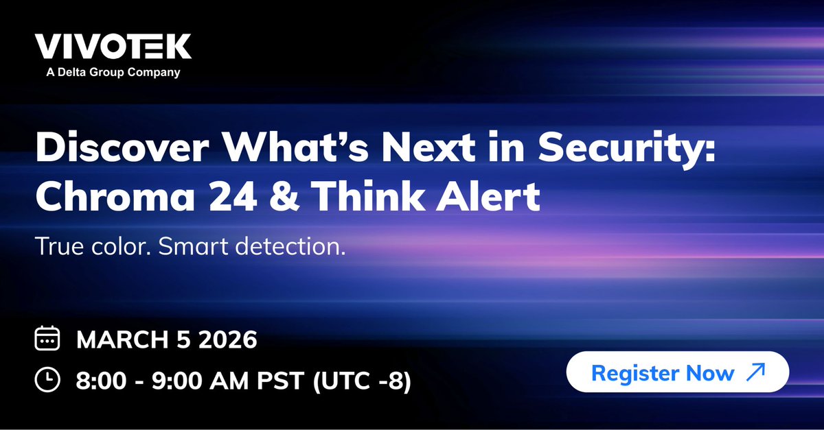 cctvnet's tweet photo. Join @vivotekusa tomorrow for an exclusive webinar unveiling what’s next in intelligent video surveillance.  

This webinar will be packed with 
• live demos
• real-world cases
• practical takeaways you can apply immediately

Secure your spot now: https://t.co/Dq9gko0lOu https://t.co/6gNdiOUd6w