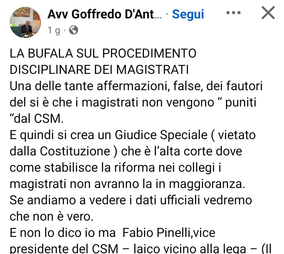 MimmoGigliotti's tweet image. Da anni fanno passare la #bufala che il CSM non punisce quasi mai i magistrati, dunque servirebbe un'alta corte...
Leggete qua sotto e votate come me #IoVotoNo
#ReferendumGiustizia
#referendumcostituzionale