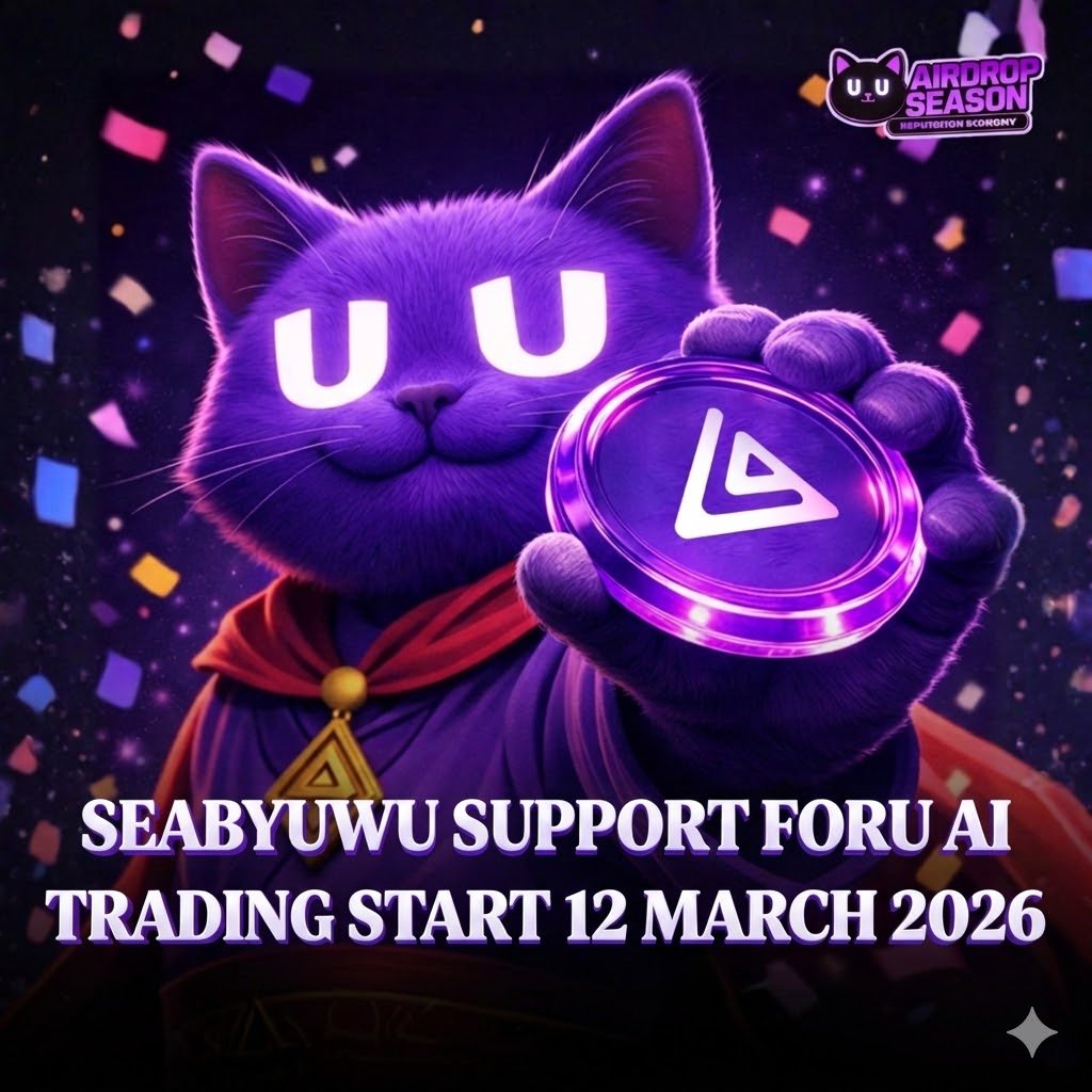 seabyuwu's tweet photo. I support you @foruai 

Keep Build and growth 

Repputation is key 

Thanks @pangxuekai 

Listing 12 MARCH 2026 🚀

WAIT Binance Announcement @binance @bnb
#TGE #listing $FORU https://t.co/4CD7NYP1mV
