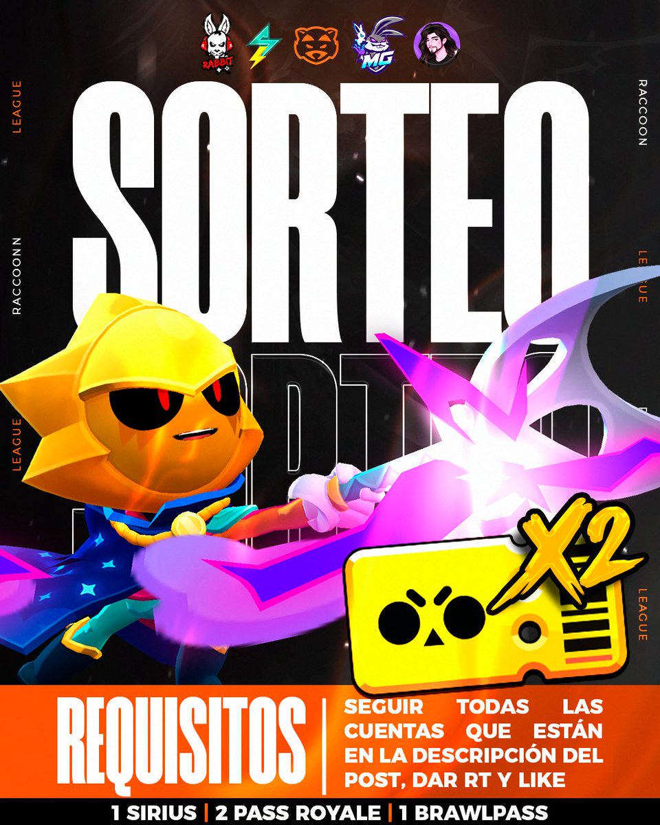 🎁SORTEO - GIVEAWAY🎁

Requisitos: 
- Seguir ⏩ <a href="/RaccoonLeague/">Raccoon League 🦝</a> <a href="/Nacho714_/">Nacho714</a> <a href="/STMNesports/">STMN Esports</a>  <a href="/Madriguera__/">Madriguera Gaming</a>  

- Dar ❤️&amp;🔁

- Mencionar 2 amigos

- Ganadores el 11 de Marzo 🔥

#GIVEAWAY #ClashRoyale #BrawlStars #RaccoonLeague