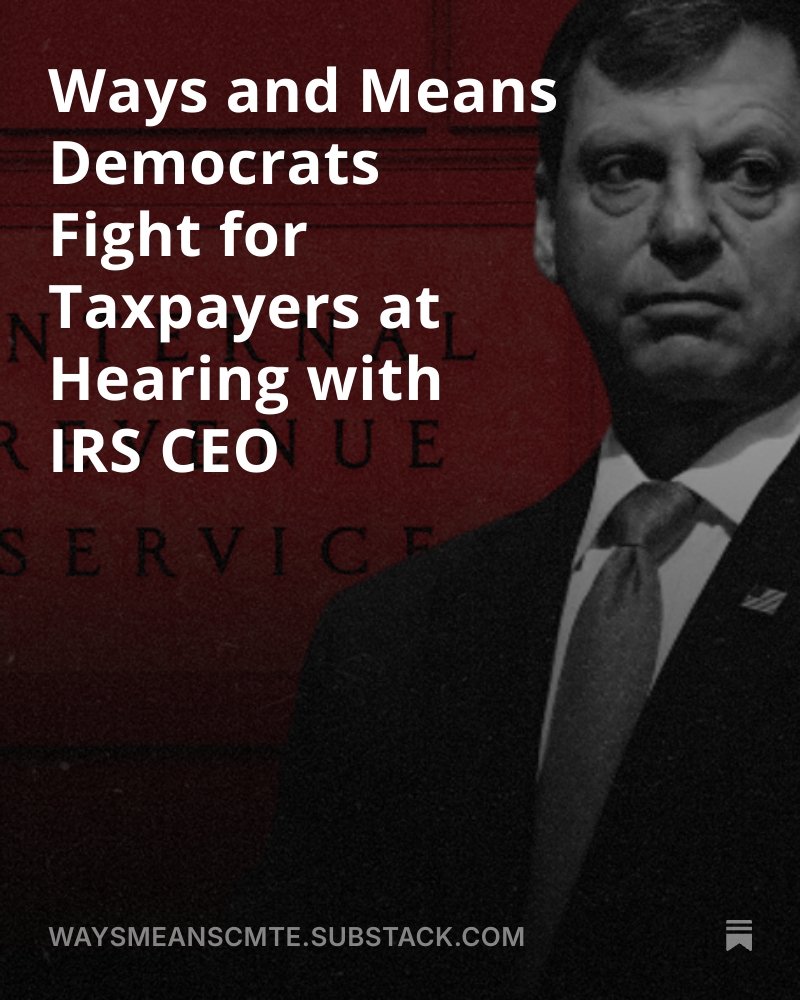 WaysMeansCmte's tweet photo. Missed Trump’s IRS CEO dodging questions in front of the Ways and Means Committee today?

We’ve got you covered. Catch up on the highlights here: https://t.co/VyJBMVBOub https://t.co/ngdrArwNEb