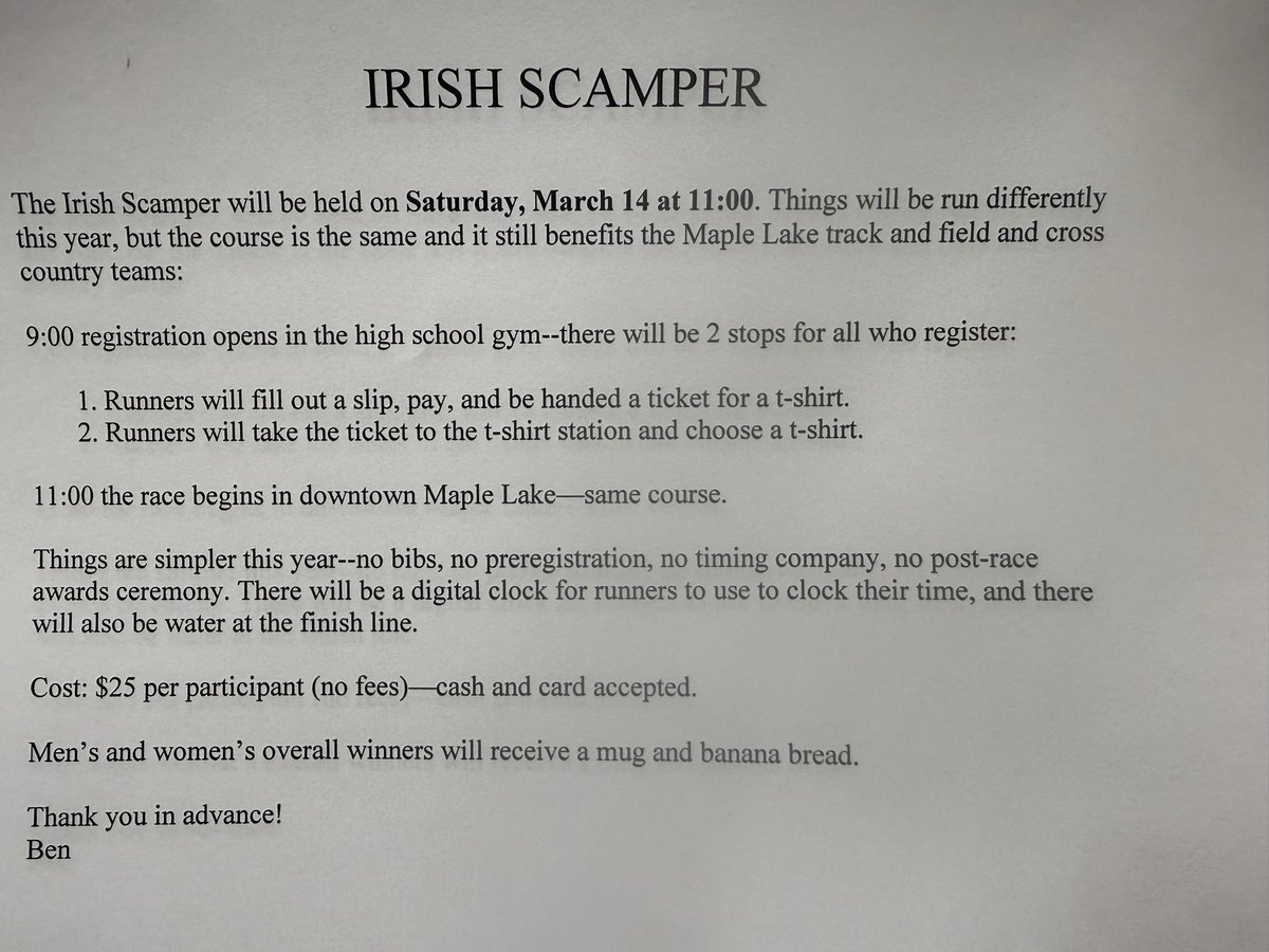 Maple Lake Irish AD tweet media