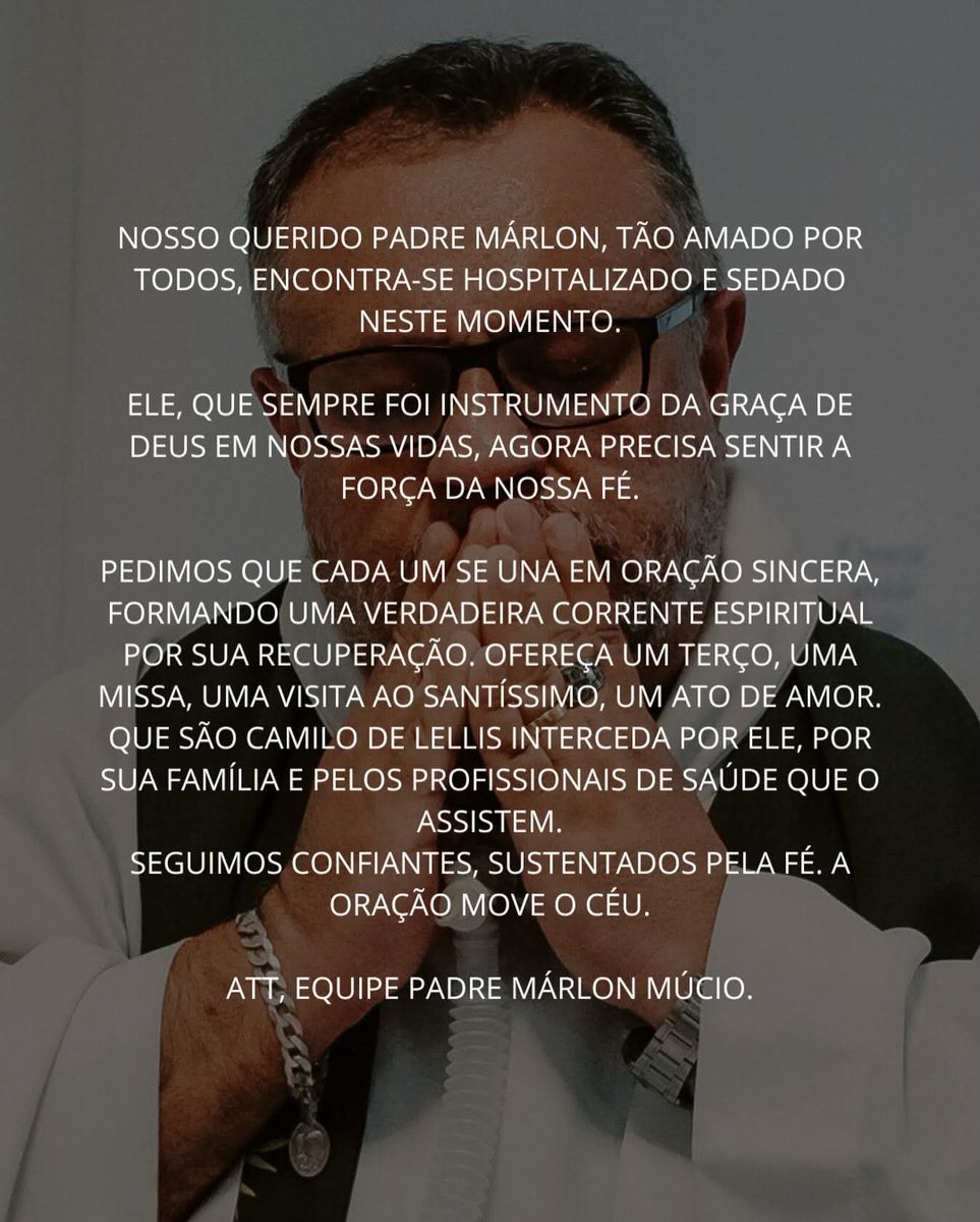 leolecus's tweet photo. Rezemos, meus irmãos, pelo Padre Marlon. https://t.co/CAan1oyajz