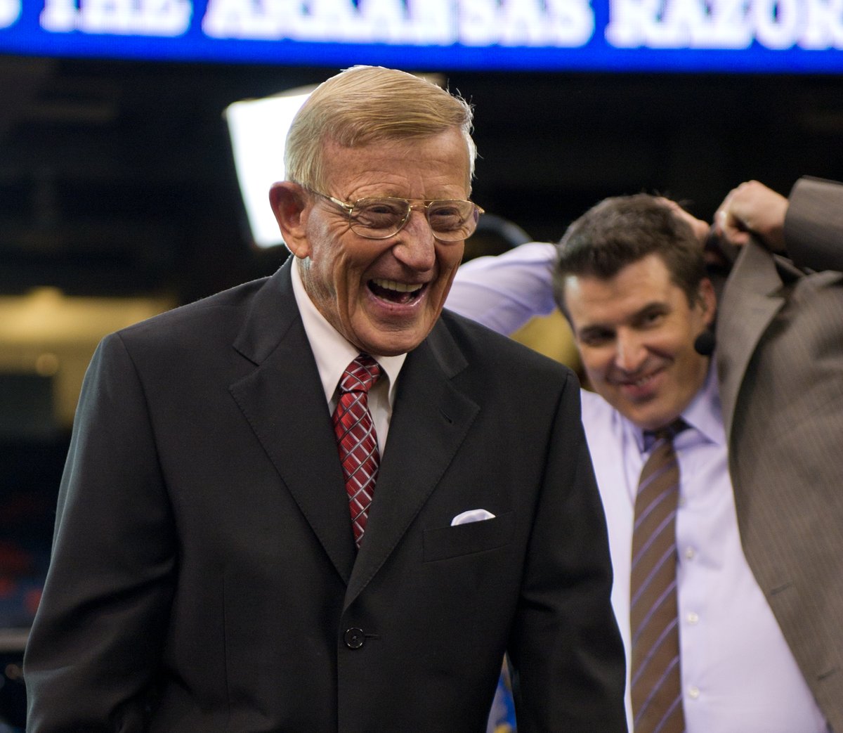 I never covered him on the sidelines, but I did capture a few images of him at the 2010 BCS Sugar Bowl in New Orleans. He was a great coach and leaves behind a legacy. RIP Coach Holtz <a href="/mark_may/">Mark May</a> <a href="/ReceDavis/">Rece Davis</a> <a href="/ESPNCFB/">ESPN College Football</a>