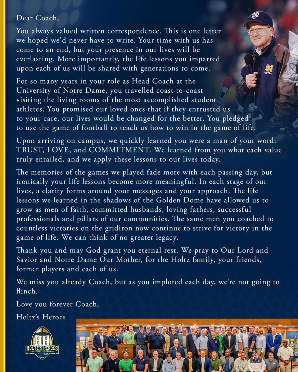 Holtz's Heroes Foundation tweet media