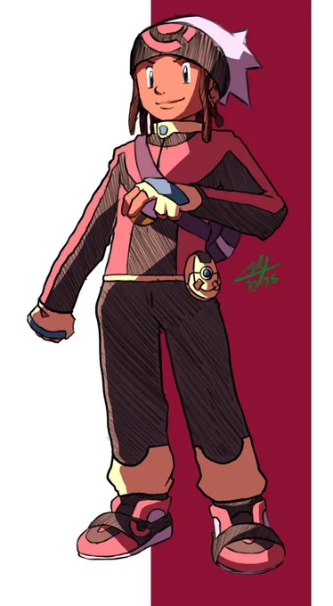 Pokemon Ruby was my first Game Boy game so I felt like drawing myself as the Ruby trainer for the 30th anniversary of Pokemon. I still remember how hard it was to catch Legendaries, especially Rayquaza in Emerald