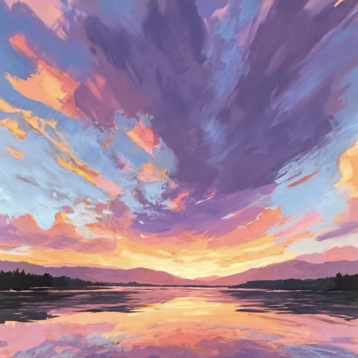 JimMusilPainter's tweet image. My painting COLORFUL SKY
