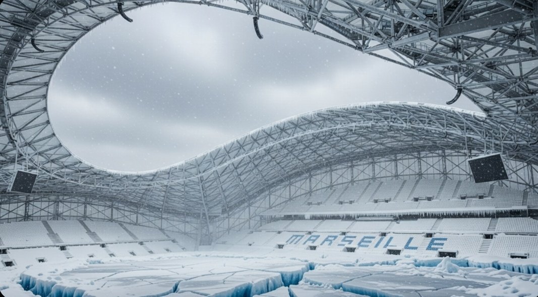 ParisienDuVdm's tweet photo. Gros coup de froid sur Marseille, une saison blanche supplémentaire 🥶

#OMTFC https://t.co/YPFvXR50EZ