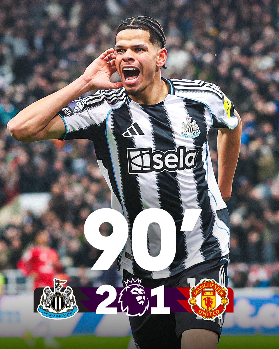 PLinUSA's tweet image. 10-MAN NEWCASTLE END MAN UTD'S UNBEATEN RUN! 

A sensational 90th-minute winner from William Osula! 😱