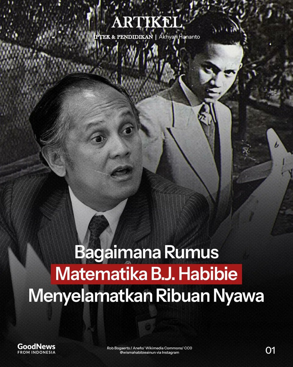 GNFI's tweet photo. Bagaimana Rumus Matematika B.J. Habibie Menyelamatkan Ribuan Nyawa

(Utas) https://t.co/EpOtWIMcq0